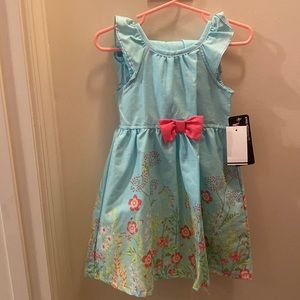 Toddler Girls Blue Floral Dress - NWT 24mo